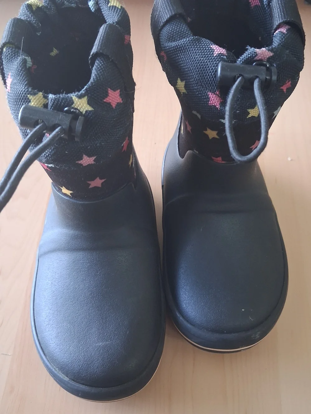 Target Kids Black Rain & Snow Boots with Multicolor Stars